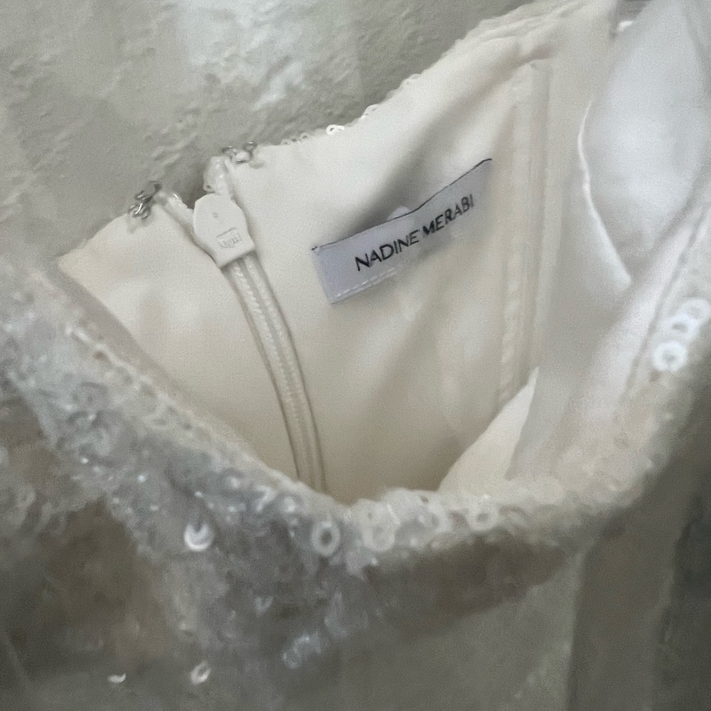 Nadine Merabi White Jumpsuit - Tailored + Dry Cleaned - Picture 4 of 11